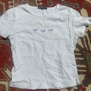 Brandy Melville butterfly baby tee